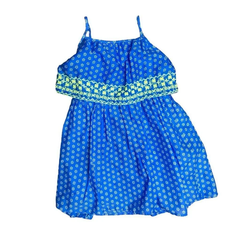 Gap Kids Dress Size Small Blue and Yellow
